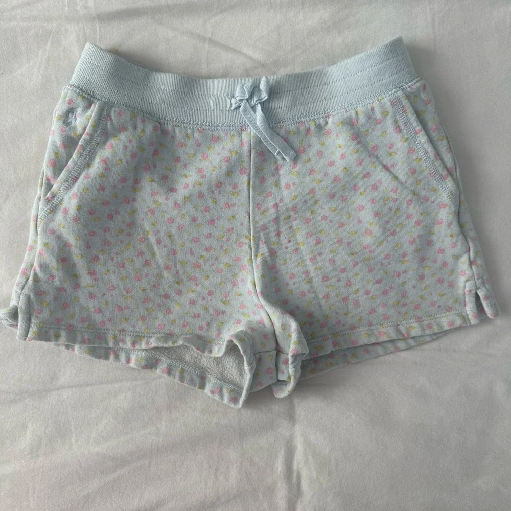 Polo Ralph Lauren Girls 2pc Floral Cotton Sweatshirt & Short Set Sz 8-10(M)